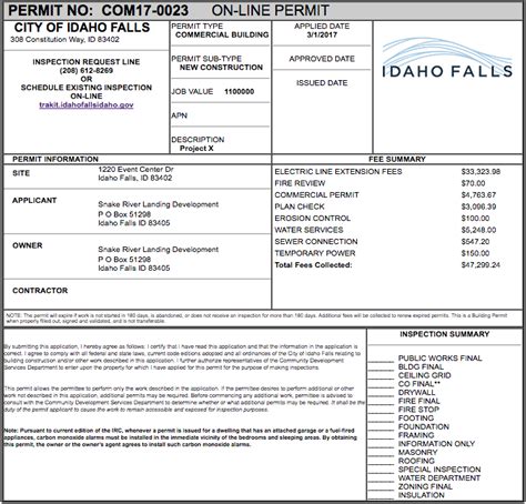 idaho falls electrical permit.